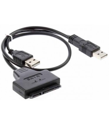 Kabel 2x USB adapter SSD HDD SATA 7+15pin podłącz dysk SSD