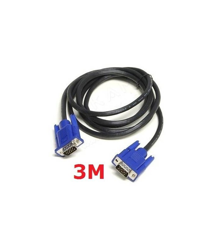 Kabel VGA 3M Monitor PC D-SUB Full HD VGA SVGA 3m