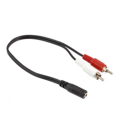 PRZEJŚCIÓWKA KABEL JACK 3,5 NA 2 RCA