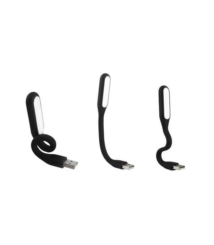 Praktyczna Lampka 6 Led USB elastyczna giętka czarna