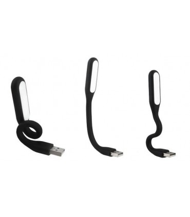 Praktyczna Lampka 6 Led USB elastyczna giętka czarna