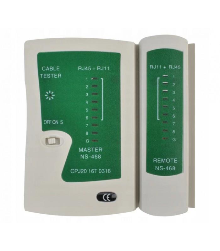 Zestaw sieciowy 8w1 tester zaciskarka wtyki RJ45 