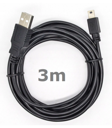 Kabel Mini USB 3m miniUSB Pad PS3 Nawigacja Aparat 3m