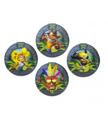 Podkładki Crash Bandicoot 3D oficjalne 4 sztuki