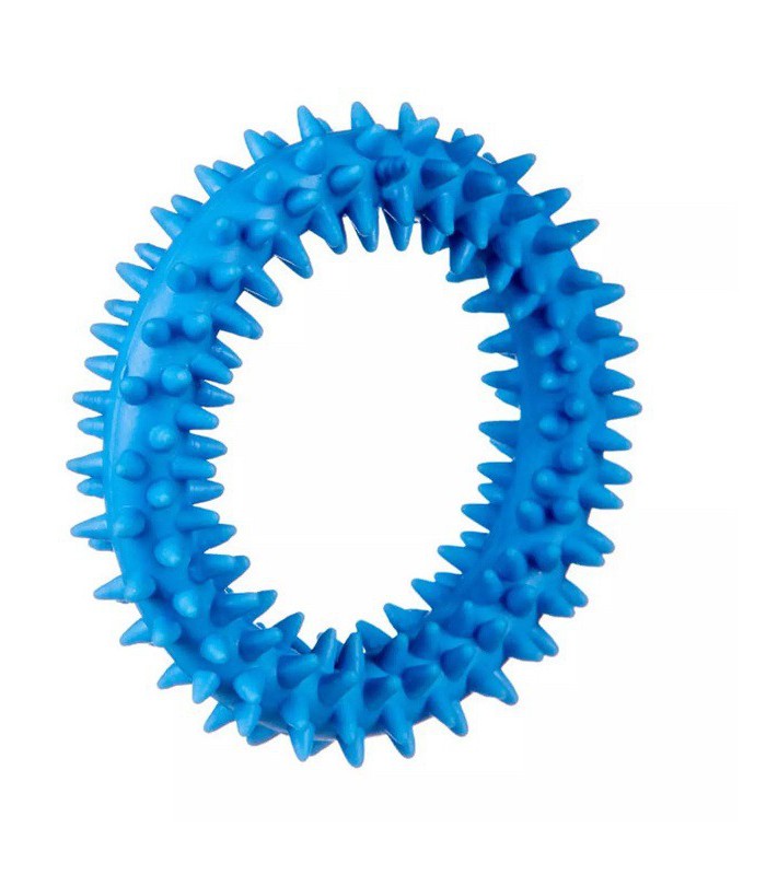 Zabawka dla psa szczeniaka gryzak Ring 9cm blue