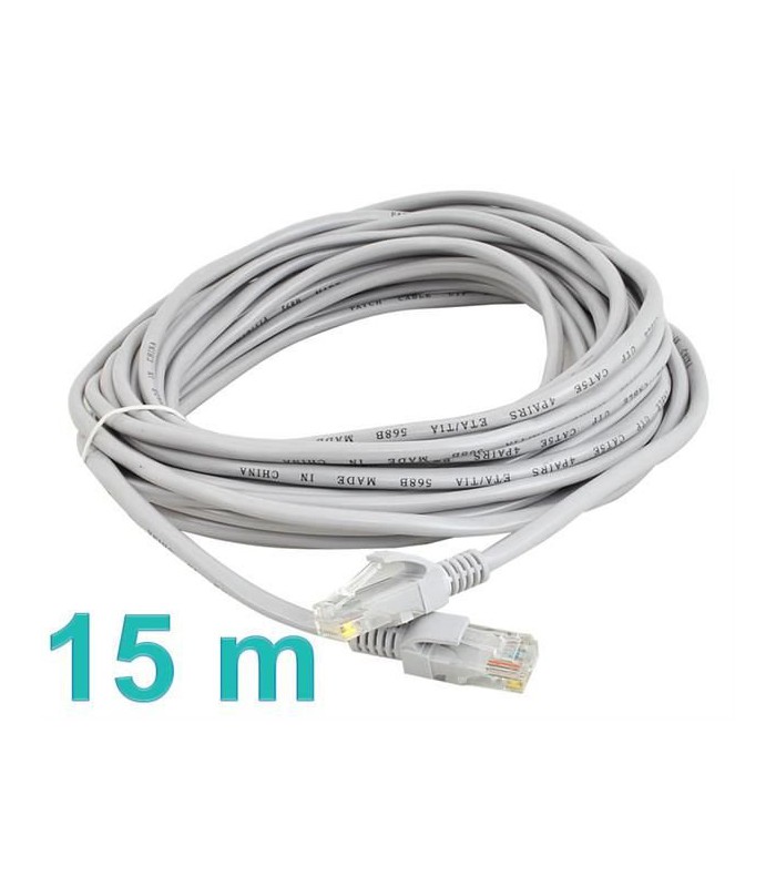 Kabel Sieciowy Lan ethernet skrętka RJ45 UTP 15m Cat5E