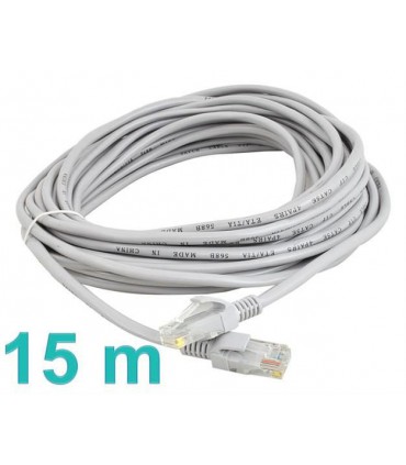 Kabel Sieciowy Lan ethernet skrętka RJ45 UTP 15m Cat5E