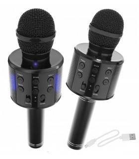 Mikrofon karaoke z głośnikiem Bluetooth 4.0 czarny