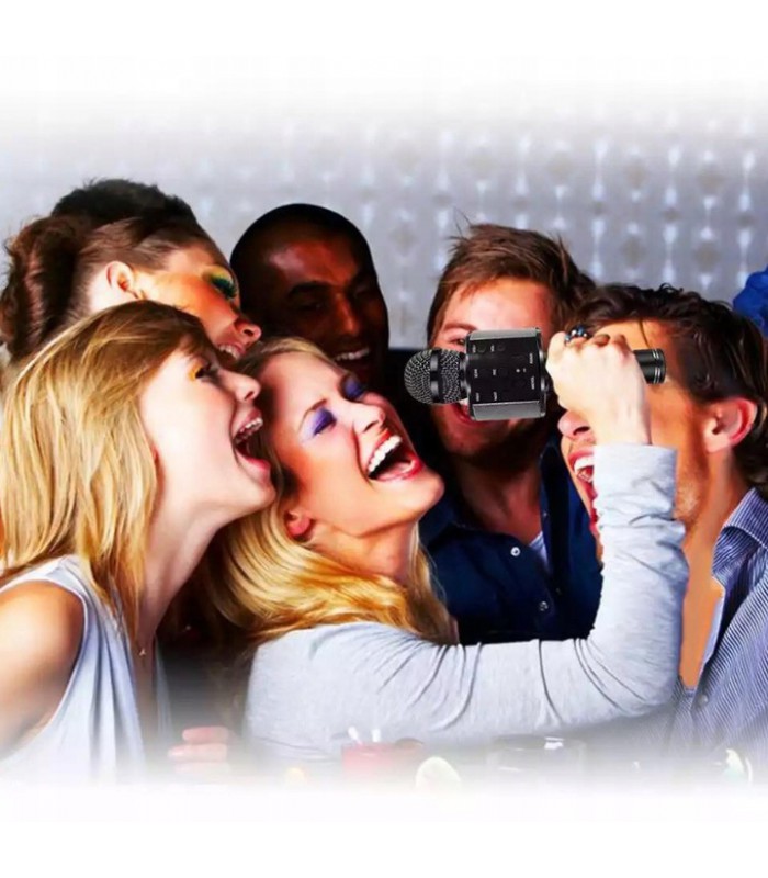 Mikrofon karaoke z głośnikiem Bluetooth 4.0 czarny