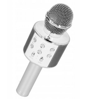 Mikrofon karaoke z głośnikiem Bluetooth 4.0 silver