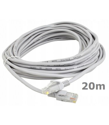Kabel Sieciowy Lan ethernet skrętka RJ45 UTP 20m Cat5E