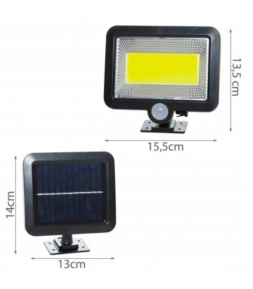 Lampa solarna 100 LED czujnik ruchu zmierzchu