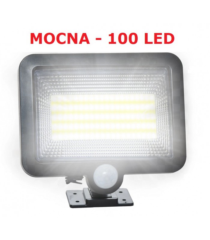 Lampa solarna 100 LED czujnik ruchu zmierzchu