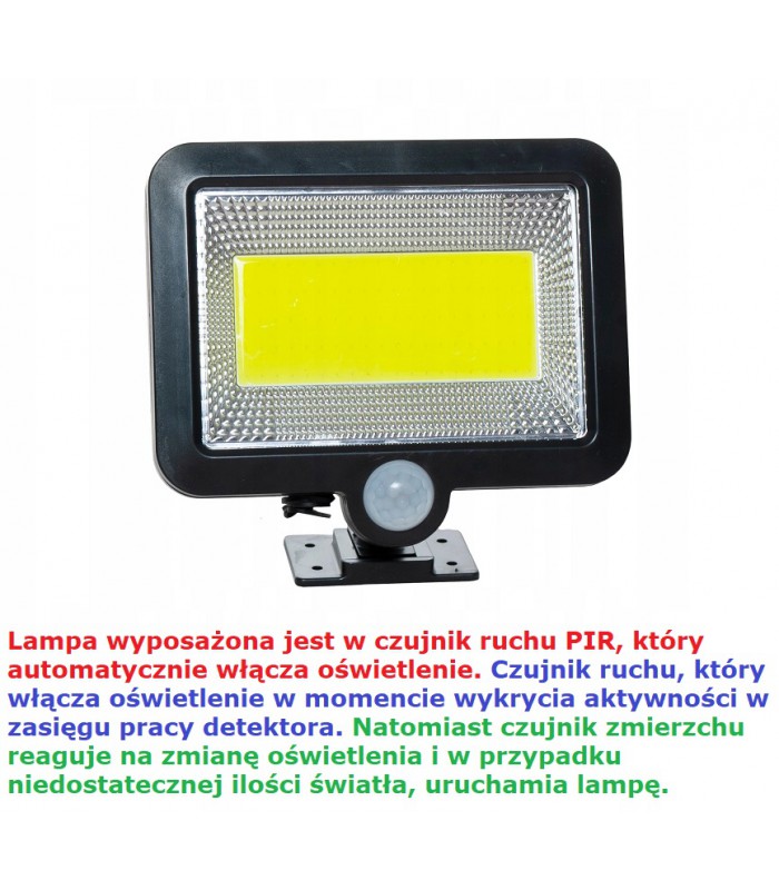 Lampa solarna 100 LED czujnik ruchu zmierzchu