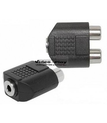 Adapter jack 3.5 - 2x RCA CHINCH F/F