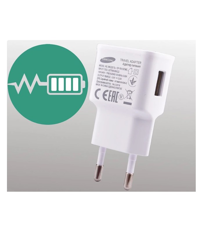 Ładowarka sieciowa Samsung ETA0U83EWE USB 1A Biała