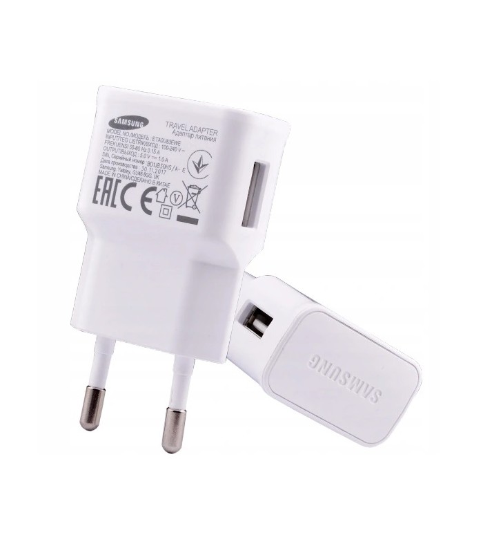 Ładowarka sieciowa Samsung ETA0U83EWE USB 1A Biała