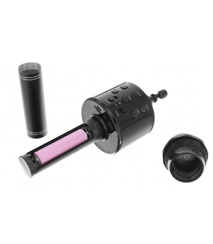 Mikrofon karaoke z głośnikiem Bluetooth 4.0 czarny