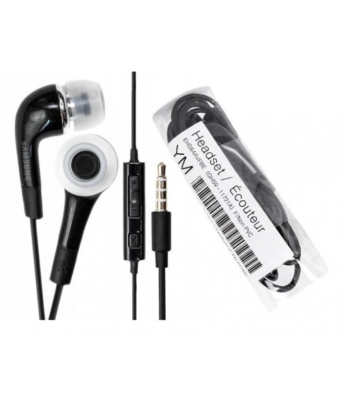 Oryg. słuchawki z mikrofonem SAMSUNG EHS64 czarne
