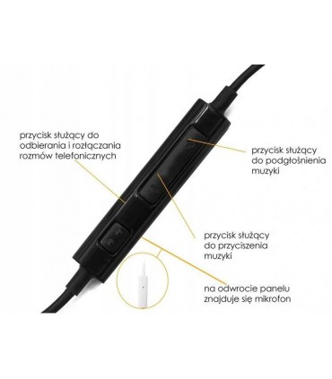 Oryg. słuchawki z mikrofonem SAMSUNG EHS64 czarne