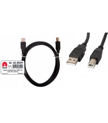 Kabel do drukarki skanera USB 2.0 AM-BM 3m Lanberg Ferry