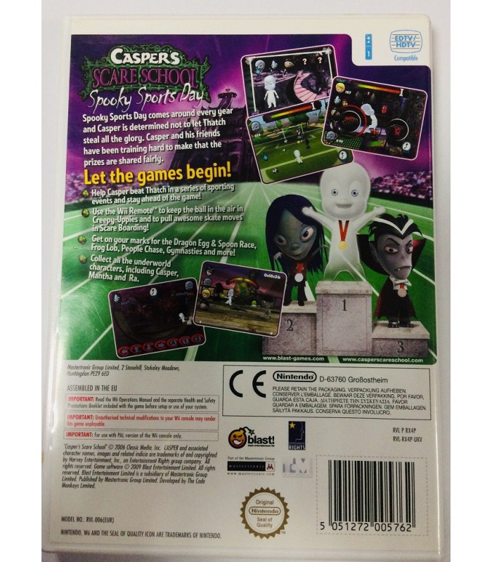 Caspers Scare School Spooky Sports Day Wii