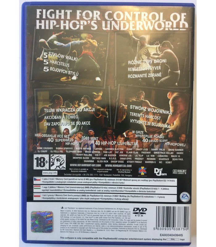 Def Jam Fight For NY PS2