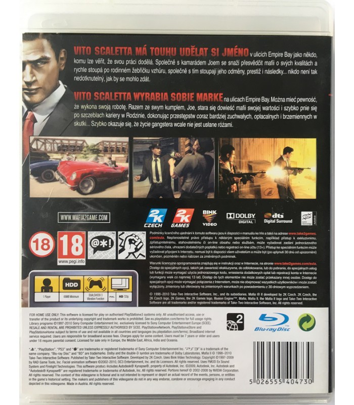 Mafia II 2 PL po polsku gra PS3