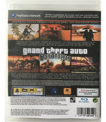 GTA San Andreas Grand Theft Auto PS3