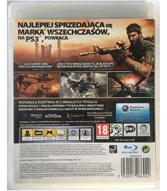 Call of Duty Black Ops gra PS3 PL