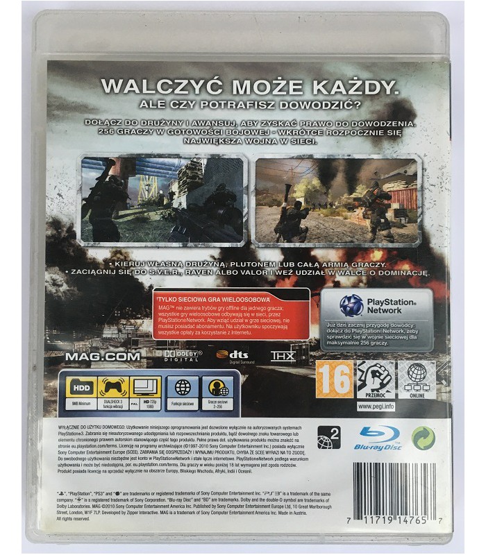 MAG Massive Action Game PS3 PL