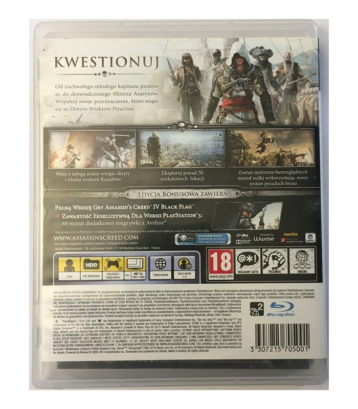 Assassins Creed IV Black Flag PS3 PL