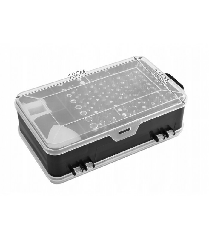 Zestaw narzędzi precyzyjnych śrubokręty Imbus Torx 110el kostki otwieraki