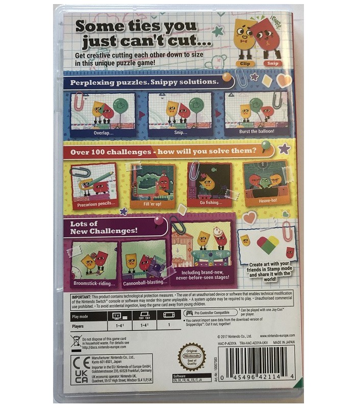 Snipperclips Plus Nintendo Switch