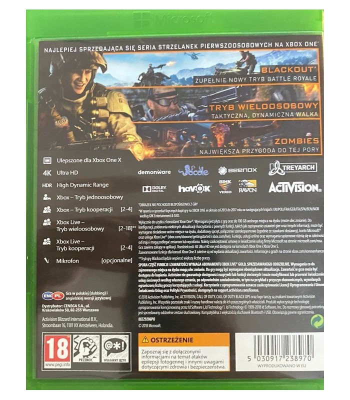 Call of Duty Black Ops IIII 4 PL Xbox One