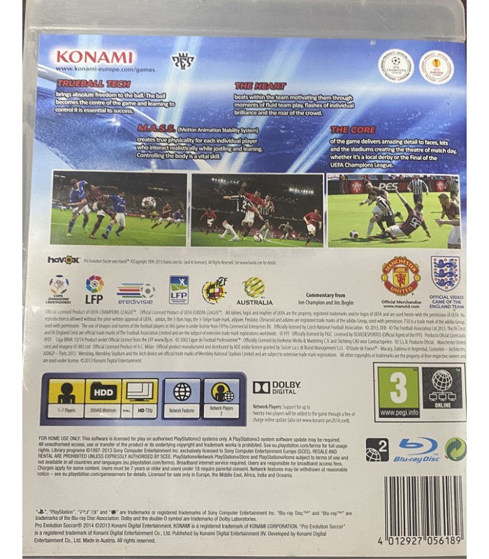 PES 2014 Pro Evolution Soccer PS3