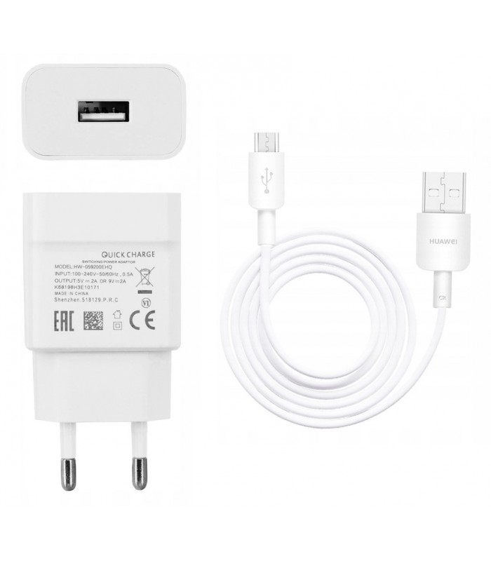 Ładowarka Fast 2A HW-059200EHQ + Kabel MicroUsb 1m