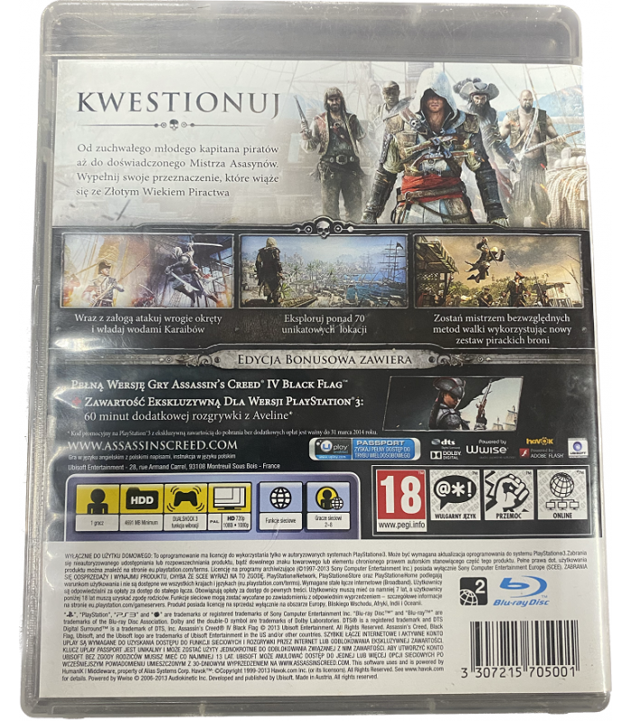 Assassins Creed IV Black Flag PS3 PL