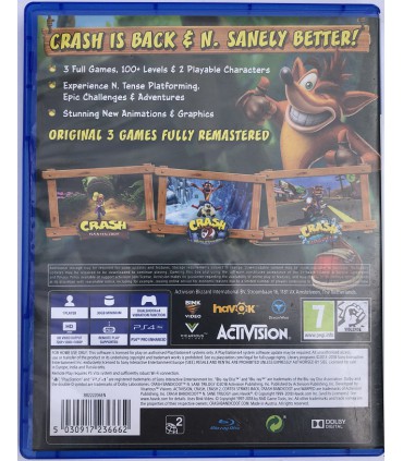 Crash Bandicoot N.Sane Trilogy PS4 okładka EU PL US