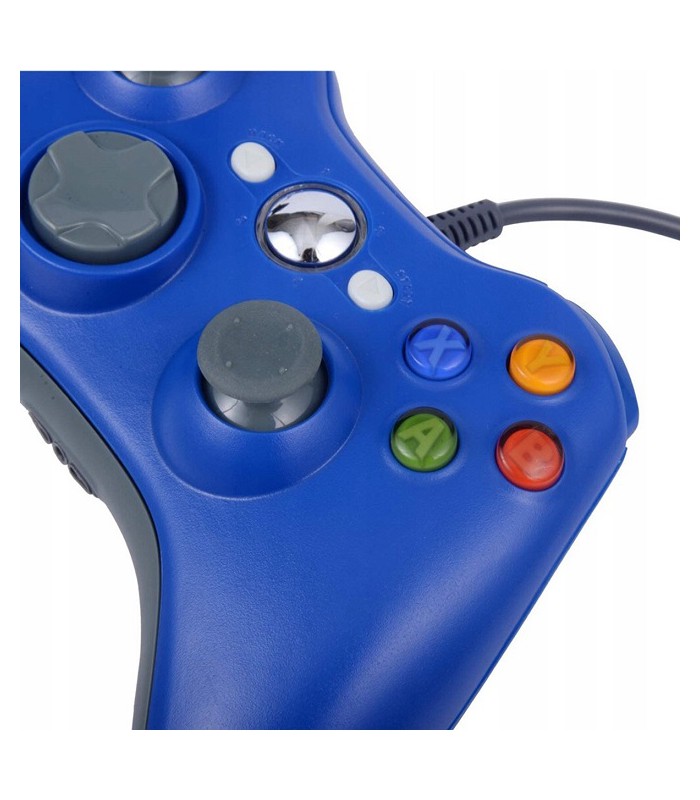 Pad PC XBOX 360 przewodowy kontroler USB Blue