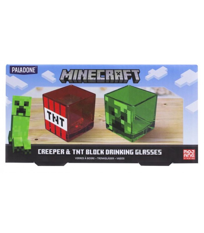 Zestaw 2x szklanka Minecraft Creeper i TNT