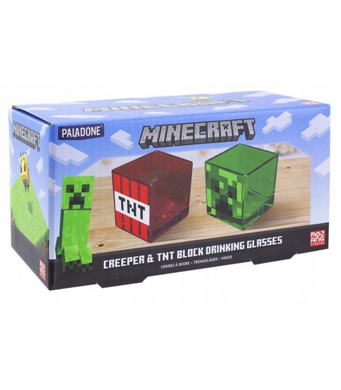 Zestaw 2x szklanka Minecraft Creeper i TNT
