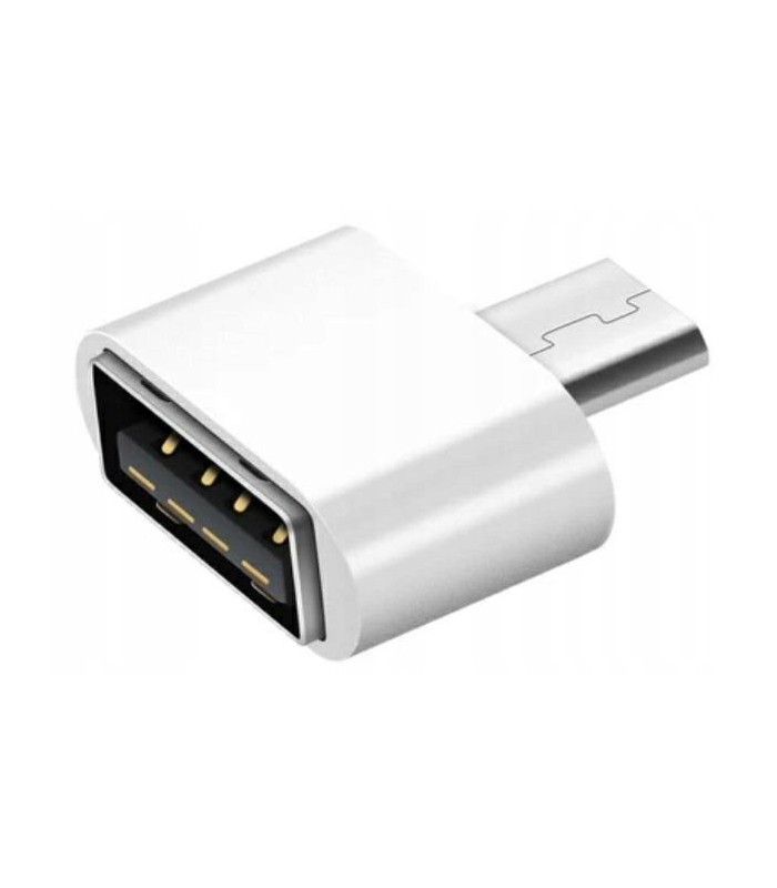 Adapter micro USB na OTG Host USB biały