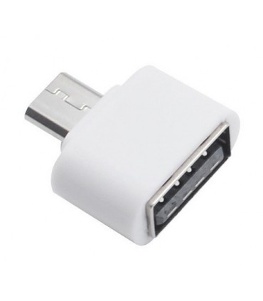 Adapter micro USB na OTG Host USB biały