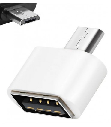 Adapter micro USB na OTG Host USB biały