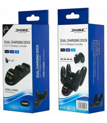 Ładowarka Stacja dokująca 2 Pady PS4 + 4 Adaptery