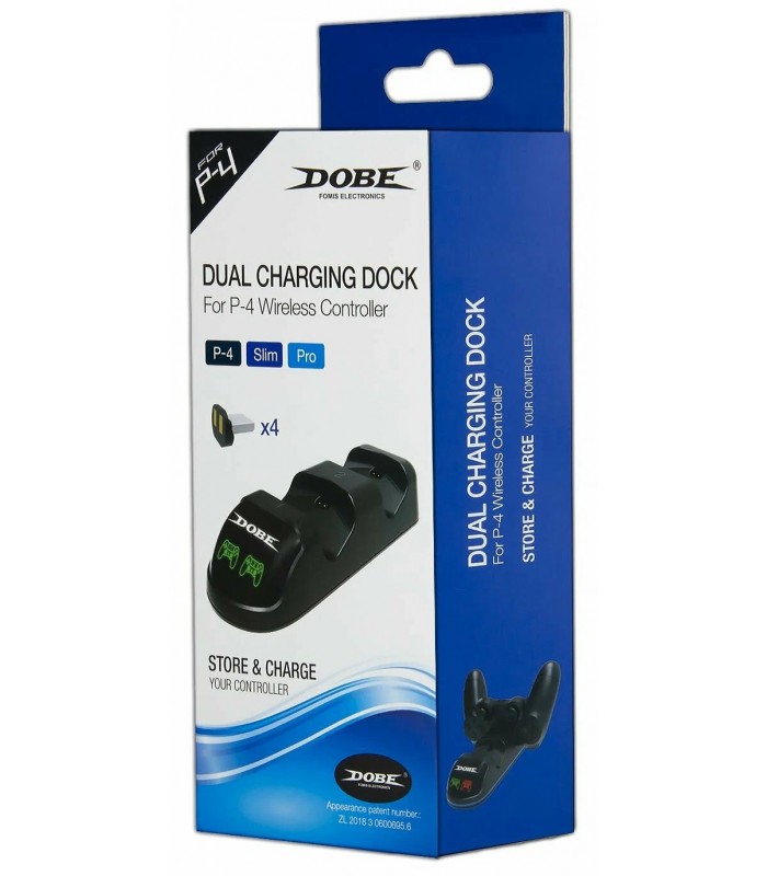 Ładowarka Stacja dokująca 2 Pady PS4 + 4 Adaptery