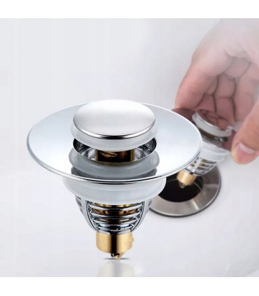 Stalowy Korek do umywalki prysznica klik-klak 62mm