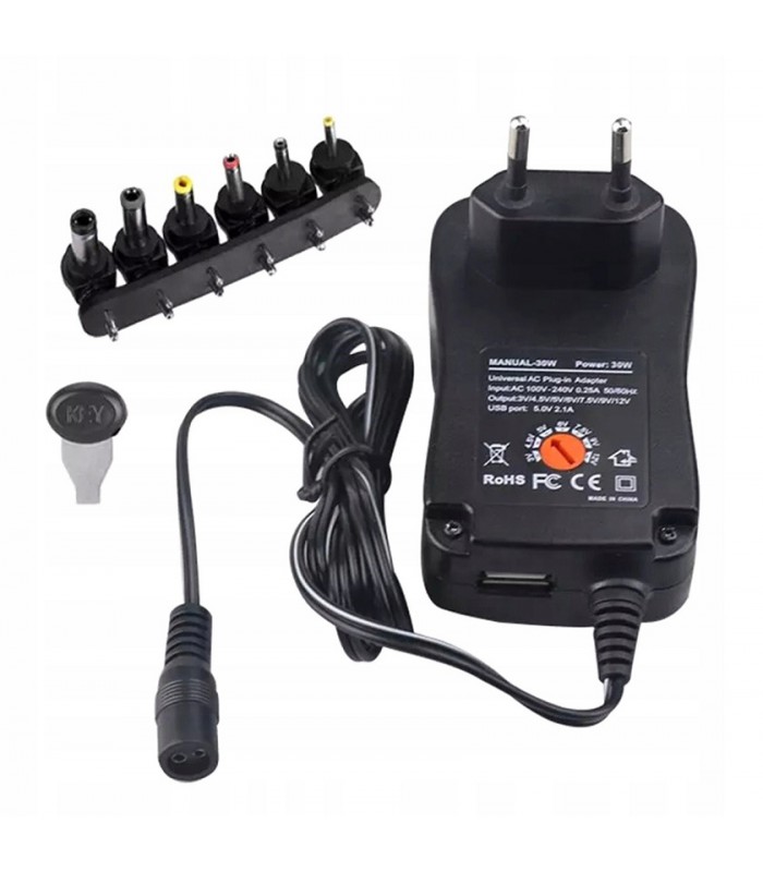 Zasilacz uniwersalny 30W 3V do 12V DC 1.2A