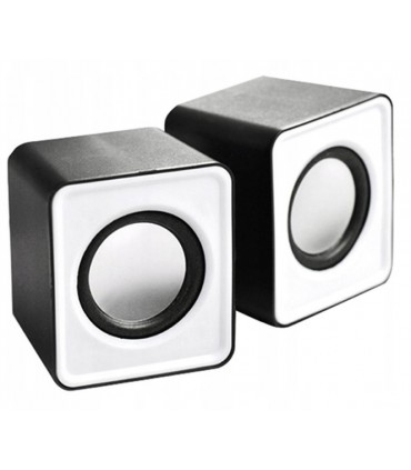 Głośniki mini 2x3W stereo USB PC Laptop Białe